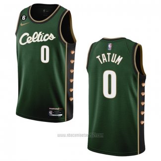 Camiseta Boston Celtics Jayson Tatum #0 Ciudad 2022-23 Verde