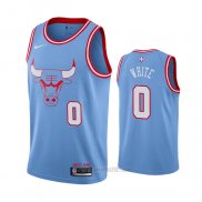 Camiseta Chicago Bulls Coby White #0 Ciudad Azul