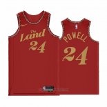 Camiseta Cleveland Cavaliers Justin Powell #24 Ciudad 2023-24 Rojo
