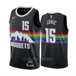 Camiseta Denver Nuggets Nikola Jokic #15 Ciudad 2019-20 Negro