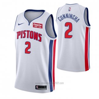 Camiseta Detroit Pistons Cade Cunningham #2 Association Blanco