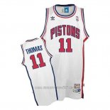 Camiseta Detroit Pistons Isiah Thomas #11 Retro Blanco