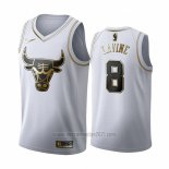 Camiseta Golden Edition Chicago Bulls Zach Lavine #8 2019-20 Blanco
