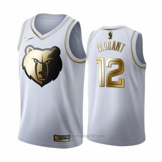 Camiseta Golden Edition Memphis Grizzlies Ja Morant #12 Blanco