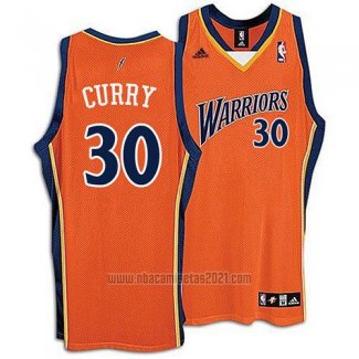 Camiseta Golden State Warriors Stephen Curry #30 Retro Naranja