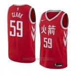 Camiseta Houston Rockets Gary Clark #59 Ciudad 2018 Rojo