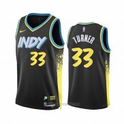 Camiseta Indiana Pacers Myles Turner #33 Ciudad 2023-24 Negro