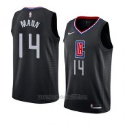 Camiseta Los Angeles Clippers Terance Mann #14 2019 20 Statement 2019 Negro