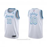 Camiseta Los Angeles Lakers DeAndre Jordan #10 Ciudad 2021-22 Blanco