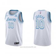 Camiseta Los Angeles Lakers DeAndre Jordan #10 Ciudad 2021-22 Blanco