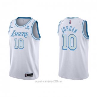 Camiseta Los Angeles Lakers DeAndre Jordan #10 Ciudad 2021-22 Blanco