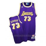 Camiseta Los Angeles Lakers Dennis Rodman #73 Retro Violeta