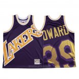Camiseta Los Angeles Lakers Dwight Howard #39 Mitchell & Ness Big Face Violeta
