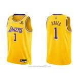 Camiseta Los Angeles Lakers Trevor Ariza #1 75th Anniversary 2021-22 Amarillo