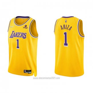 Camiseta Los Angeles Lakers Trevor Ariza #1 75th Anniversary 2021-22 Amarillo
