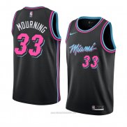 Camiseta Miami Heat Alonzo Mourning #33 Ciudad 2018-19 Negro