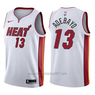 Camiseta Miami Heat Bam Adebayo #13 Association 2017-18 Blanco