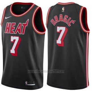 Camiseta Miami Heat Goran Dragic #7 Classic 2017-18 Negro