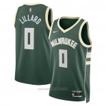 Camiseta Milwaukee Bucks Damian Lillard #0 Icon Verde