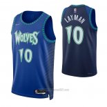 Camiseta Minnesota Timberwolves Jake Layman #10 Ciudad 2021-22 Azul