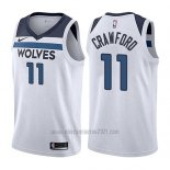 Camiseta Minnesota Timberwolves Jamal Murray #11 Crawford Association 2017-18 Blanco