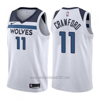 Camiseta Minnesota Timberwolves Jamal Murray #11 Crawford Association 2017-18 Blanco