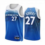 Camiseta Minnesota Timberwolves Rudy Gobert #27 Ciudad 2023-24 Azul