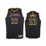 Camiseta Nino Los Angeles Lakers LeBron James #23 Earned 2021-22 Negro