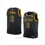 Camiseta Nino Los Angeles Lakers LeBron James #6 Mamba 2021-22 Negro