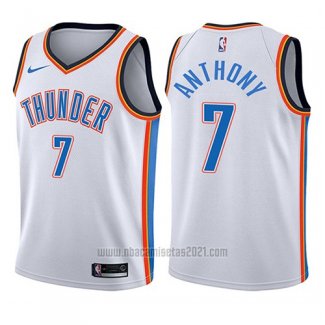 Camiseta Nino Oklahoma City Thunder Carmelo Anthony #7 Association 2017-18 Blanco