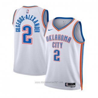 Camiseta Nino Oklahoma City Thunder Shai Gilgeous-Alexander #2 Association Blanco