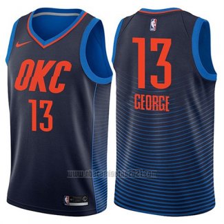 Camiseta Oklahoma City Thunder Paul George #13 Statement 2017-18 Azul