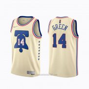 Camiseta Philadelphia 76ers Danny Green #14 Earned 2020-21 Crema
