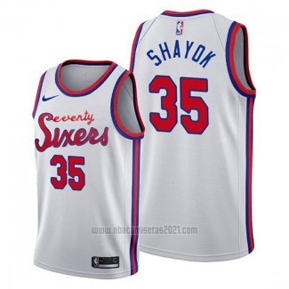 Camiseta Philadelphia 76ers Marial Shayok #35 Classic 2019-20 Blanco