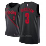 Camiseta Portland Trail Blazers C.j. McCollum #3 Ciudad 2018-19 Negro