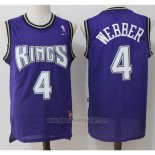 Camiseta Sacramento Kings Chris Webber #4 Retro Violeta