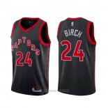 Camiseta Toronto Raptors Khem Birch #24 Statement 2020-21 Negro