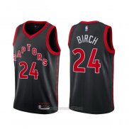 Camiseta Toronto Raptors Khem Birch #24 Statement 2020-21 Negro