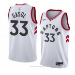 Camiseta Toronto Raptors Marc Gasol #33 Association 2018 Blanco