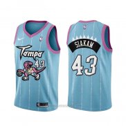 Camiseta Toronto Raptors Pascal Siakam #43 Ciudad 2020-21 Rosa Azul