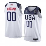 Camiseta USA Personalizada 2019 FIBA Basketball World Cup Blanco