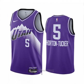 Camiseta Utah Jazz Talen Horton-Tucker #5 Ciudad 2023-24 Violeta