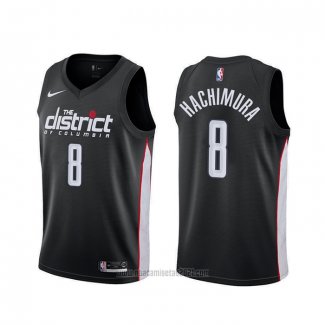 Camiseta Washington Wizards Rui Hachimura #8 Ciudad 2019-20 Negro