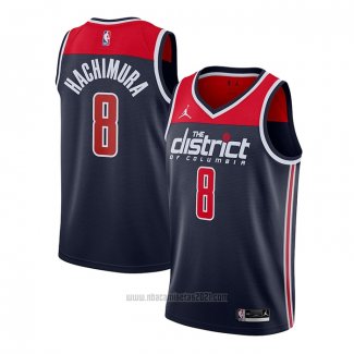 Camiseta Washington Wizards Rui Hachimura #8 Statement 2020-21 Azul