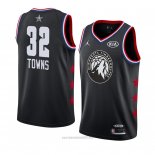 Camiseta All Star 2019 Minnesota Timberwolves Karl Anthony Towns #32 Negro