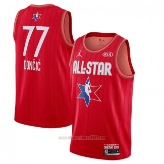 Camiseta All Star 2020 Dallas Mavericks Luka Doncic #77 Rojo
