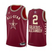 Camiseta All Star 2024 Oklahoma City Thunder Shai-Gilgeous Alexander #2 Rojo