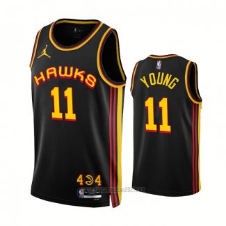 Camiseta Atlanta Hawks Trae Young #11 Statement 2022-23 Negro