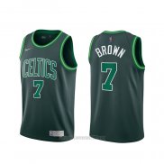 Camiseta Boston Celtics Jaylen Brown #7 Earned 2020-21 Verde