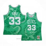 Camiseta Boston Celtics Larry Bird #33 Asian Heritage Throwback 1985-86 Verde